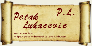 Petak Lukačević vizit kartica